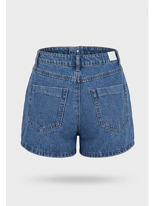 Falda Mujer Denim Cruzada Azul