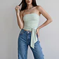 Peto Mujer Strapless Amarra Delantero Menta - Miniatura 1