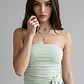 Peto Mujer Strapless Amarra Delantero Menta - Miniatura 4
