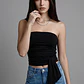 Peto Mujer Strapless Amarra Delantero Negro - Miniatura 4