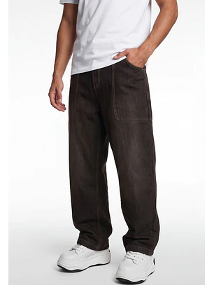 Jeans Hombre Baggy Pocket Café