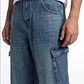 Jeans Hombre Cargo Oxidado Cruzado Celeste - Miniatura 4