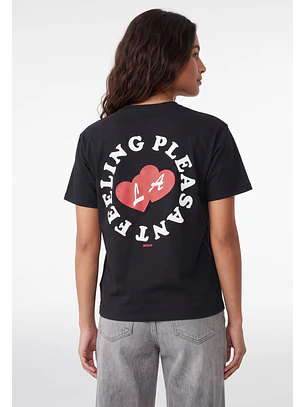 Polera Mujer Oversize Corazón Azul