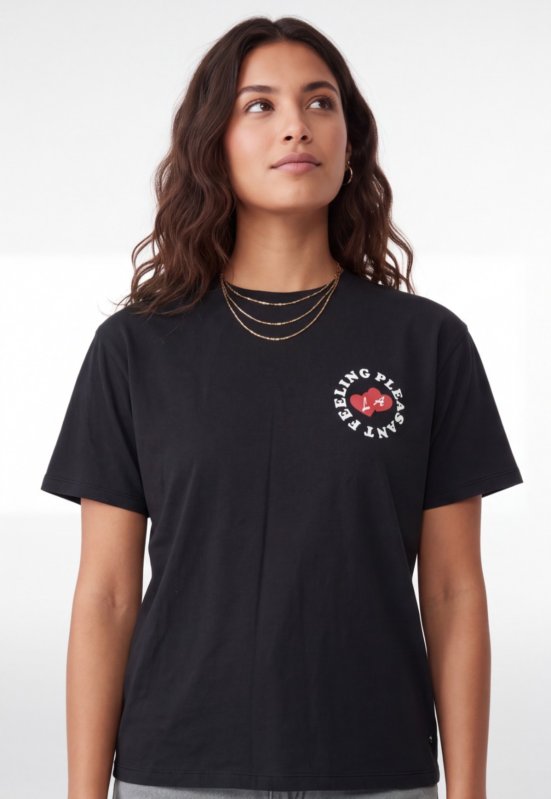 Polera Mujer Oversize Corazón Azul 4