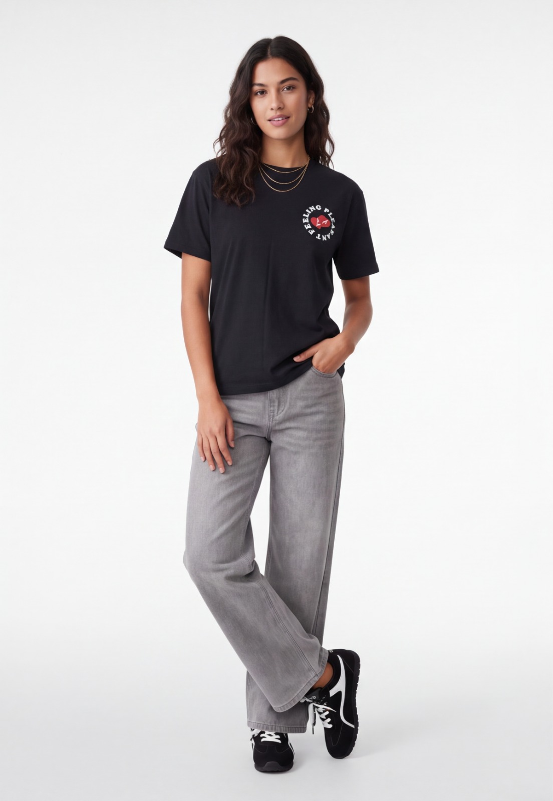 Polera Mujer Oversize Corazón Azul 3