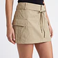 Falda Mujer Cargo Lazo Beige - Miniatura 4