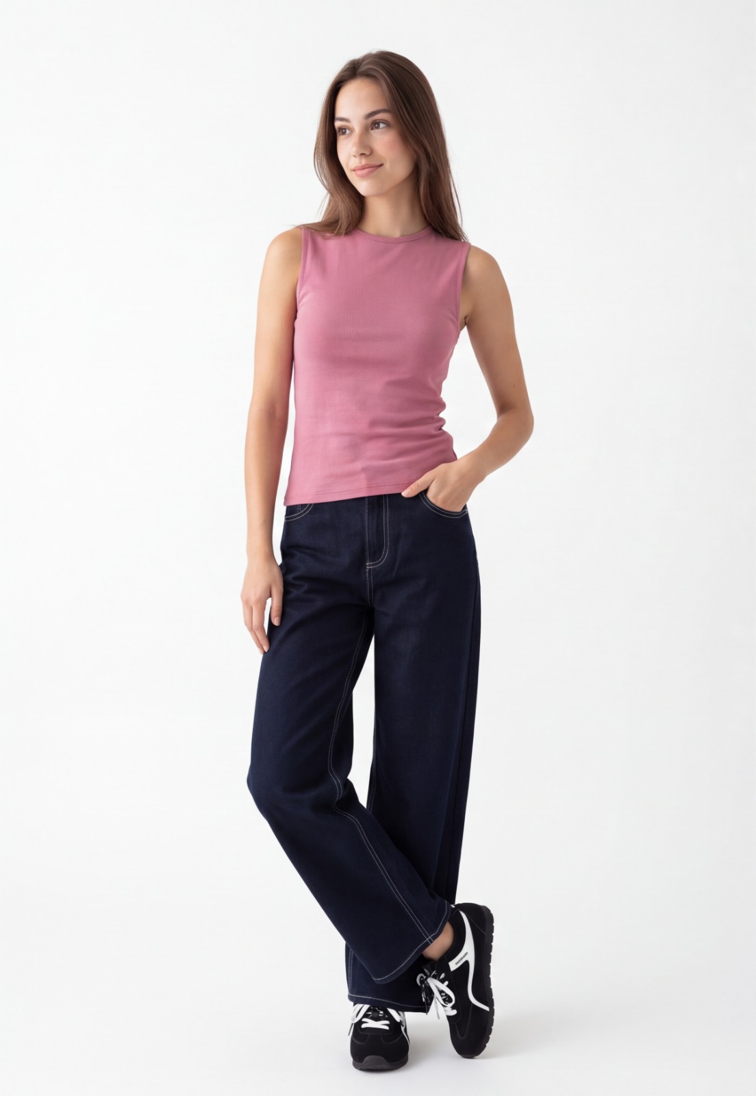 Peto Mujer Basic Elasticado Rosado 1