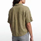 Blusa Mujer Cropped Lino Verde - Miniatura 2