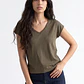 Polera Mujer Cuello V Soft Verde - Miniatura 1