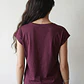 Polera Mujer Cuello V Soft Burdeo - Miniatura 3