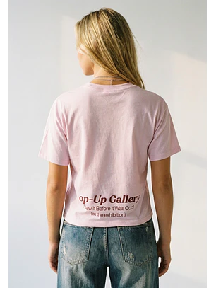 Polera Mujer Boxy Fit Print Rosado