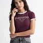 Polera Mujer Estampado Número Burdeo - Miniatura 1