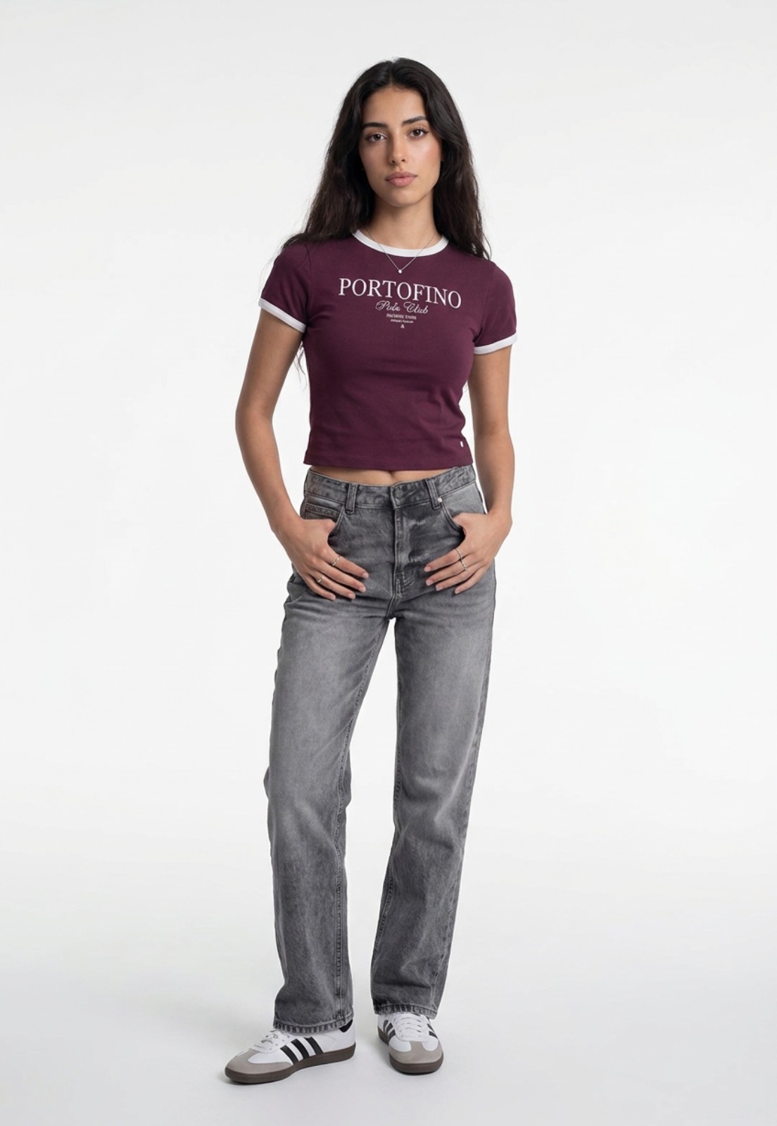 Polera Mujer Estampado Número Burdeo 3