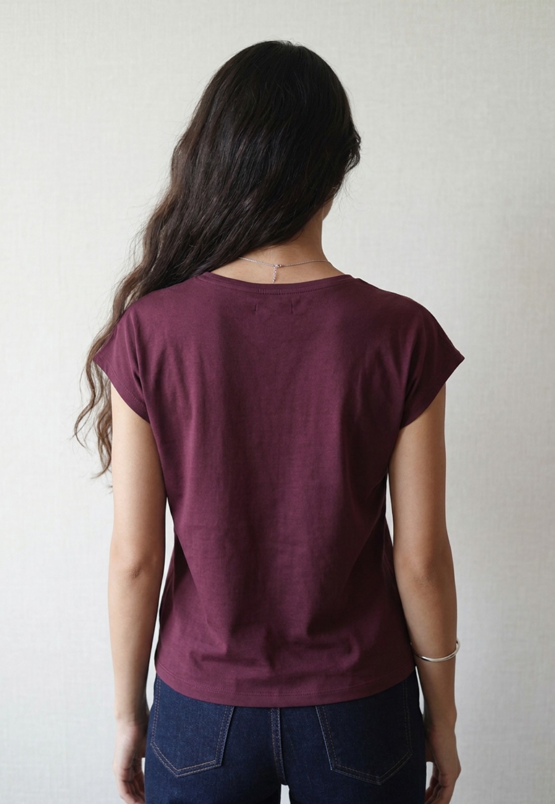 Polera Mujer Estampado Número Burdeo 2
