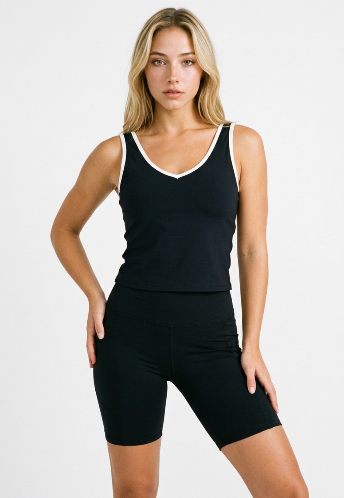 Peto Mujer Contraste Negro Training 1