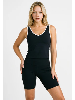 Peto Mujer Contraste Negro Training