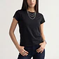 Polera Mujer Basic Cuello Redondo Negro - Miniatura 1