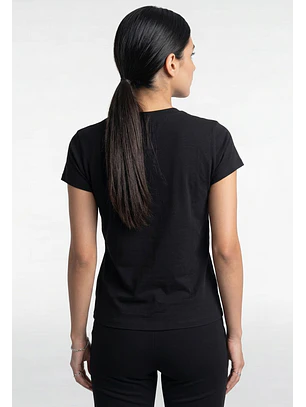 Polera Mujer Basic Cuello Redondo Negro
