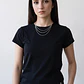 Polera Mujer Basic Cuello Redondo Negro - Miniatura 3