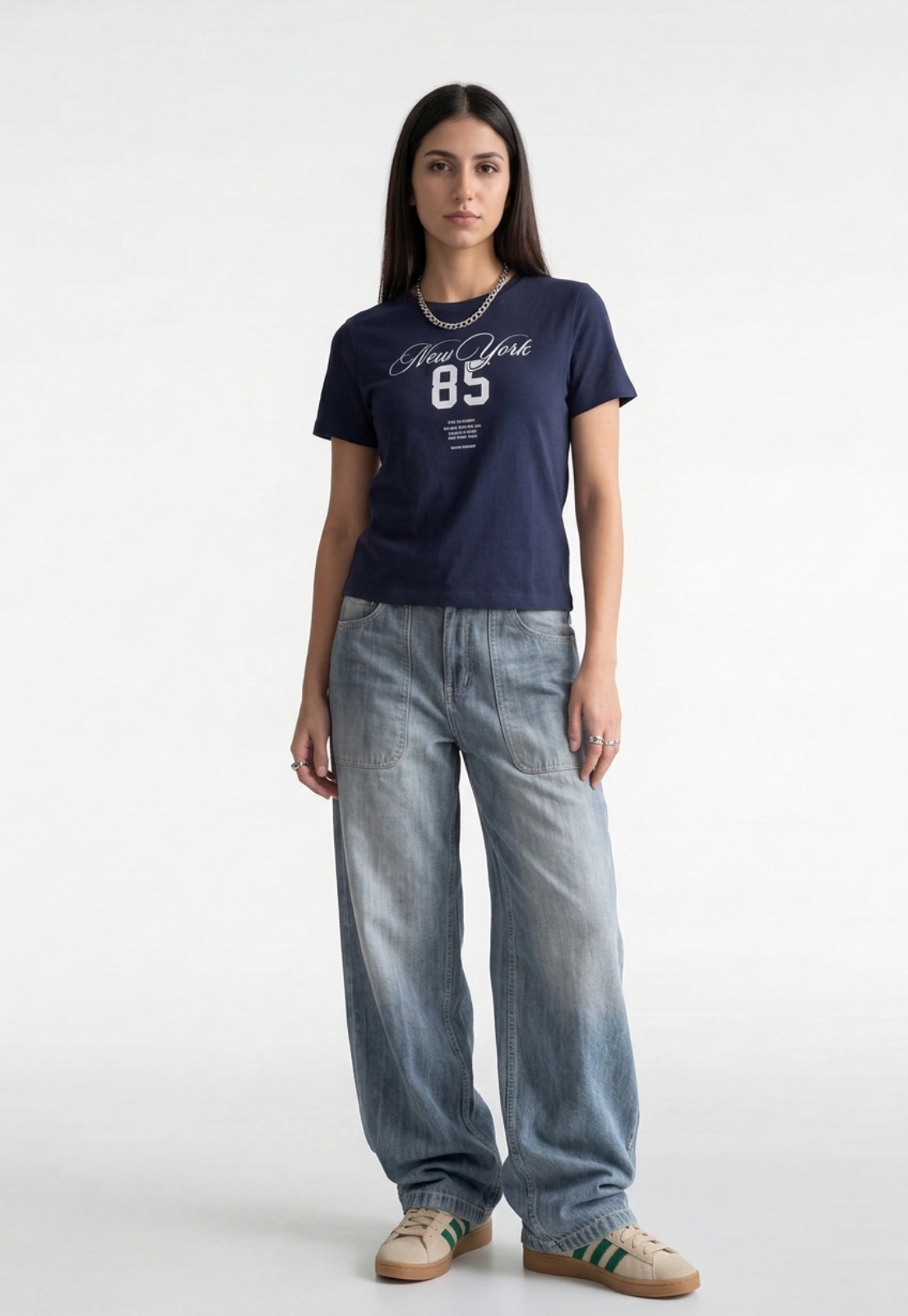 Polera Mujer Estampado Milano Azul 2