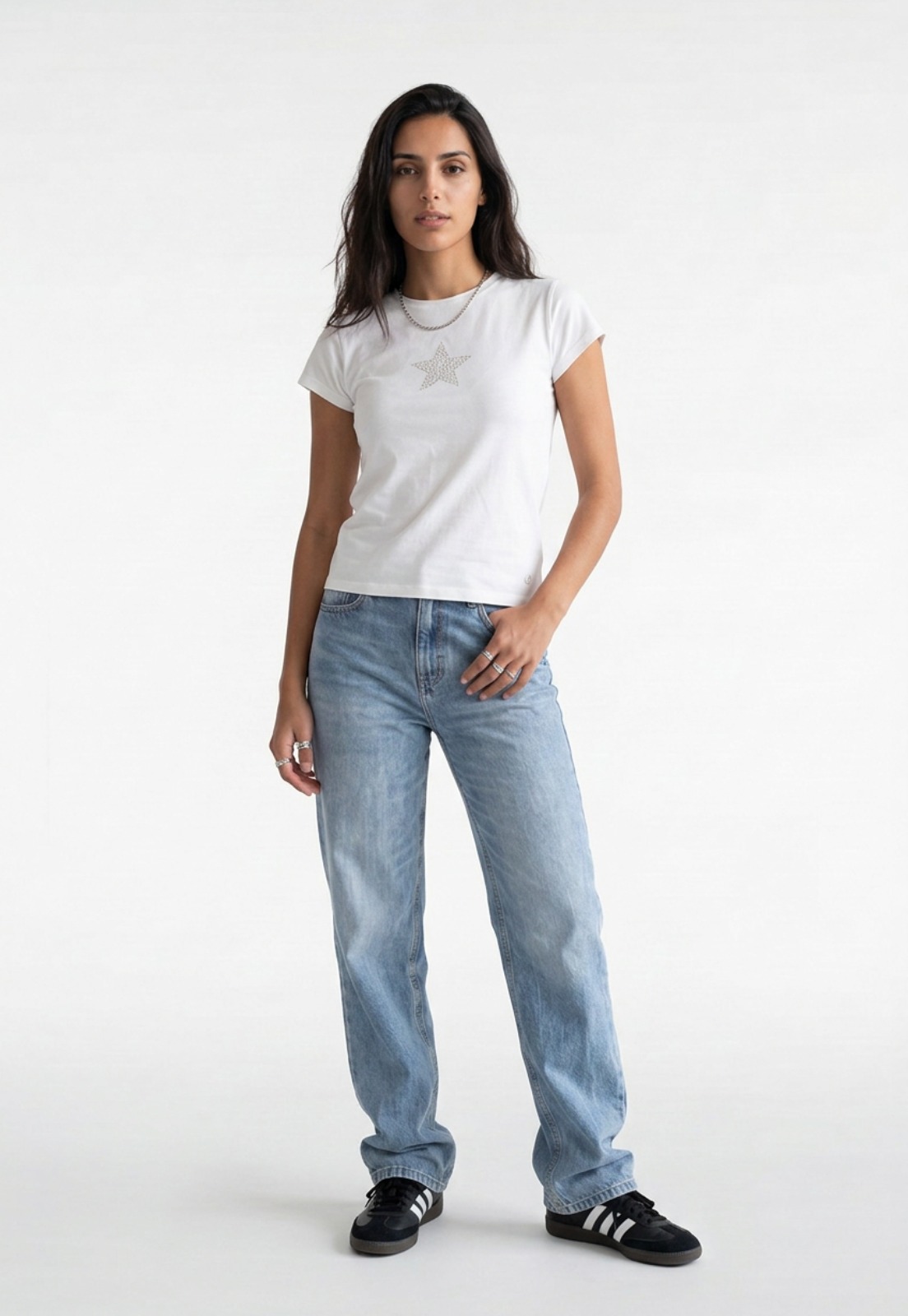 Polera Mujer Tachas Star Crudo 3