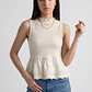 Peto Mujer Romantic Broderie Crudo - Miniatura 5