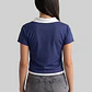 Polera Mujer Con Cuello Azul - Miniatura 2