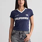 Polera Mujer Con Cuello Azul - Miniatura 1