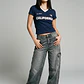 Polera Mujer Con Cuello Azul - Miniatura 4
