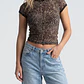 Polera Mujer Leopardo Tachas Beige - Miniatura 3