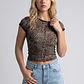 Polera Mujer Leopardo Tachas Beige - Miniatura 1