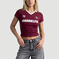 Polera Mujer Con Cuello Burdeo - Miniatura 1