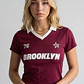 Polera Mujer Con Cuello Burdeo - Miniatura 3
