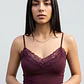 Body Mujer Pabilo Escote Encaje Uva - Miniatura 2