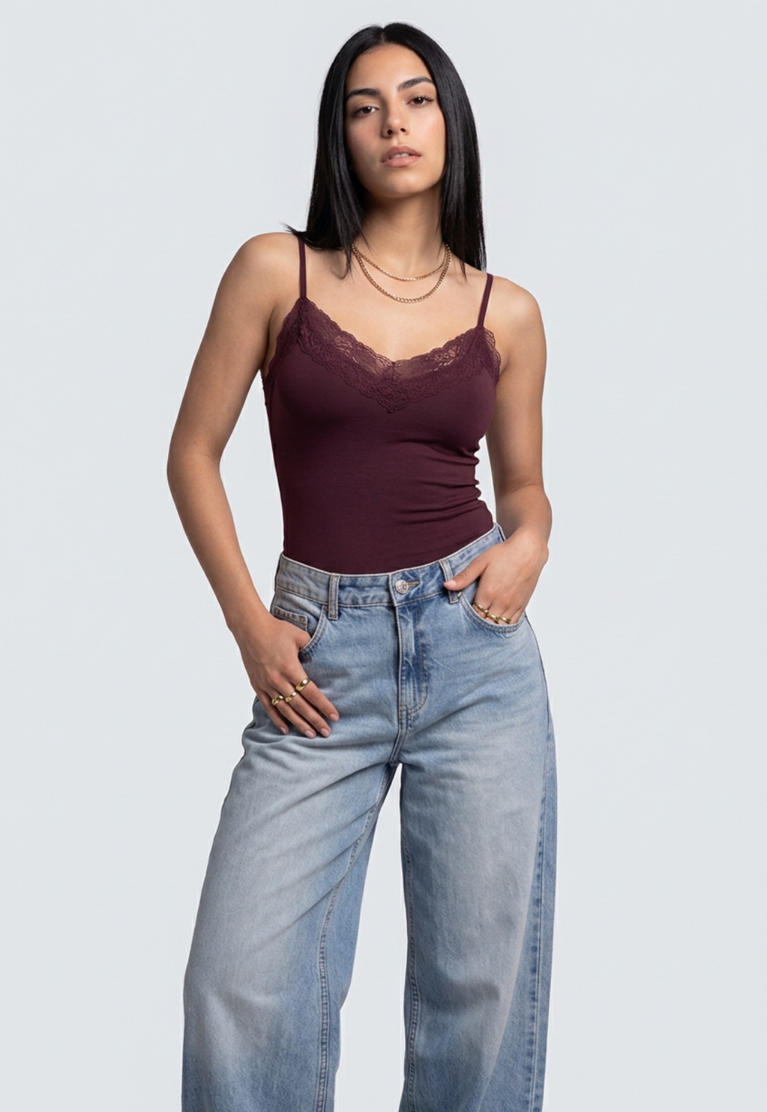 Body Mujer Pabilo Escote Encaje Uva 1