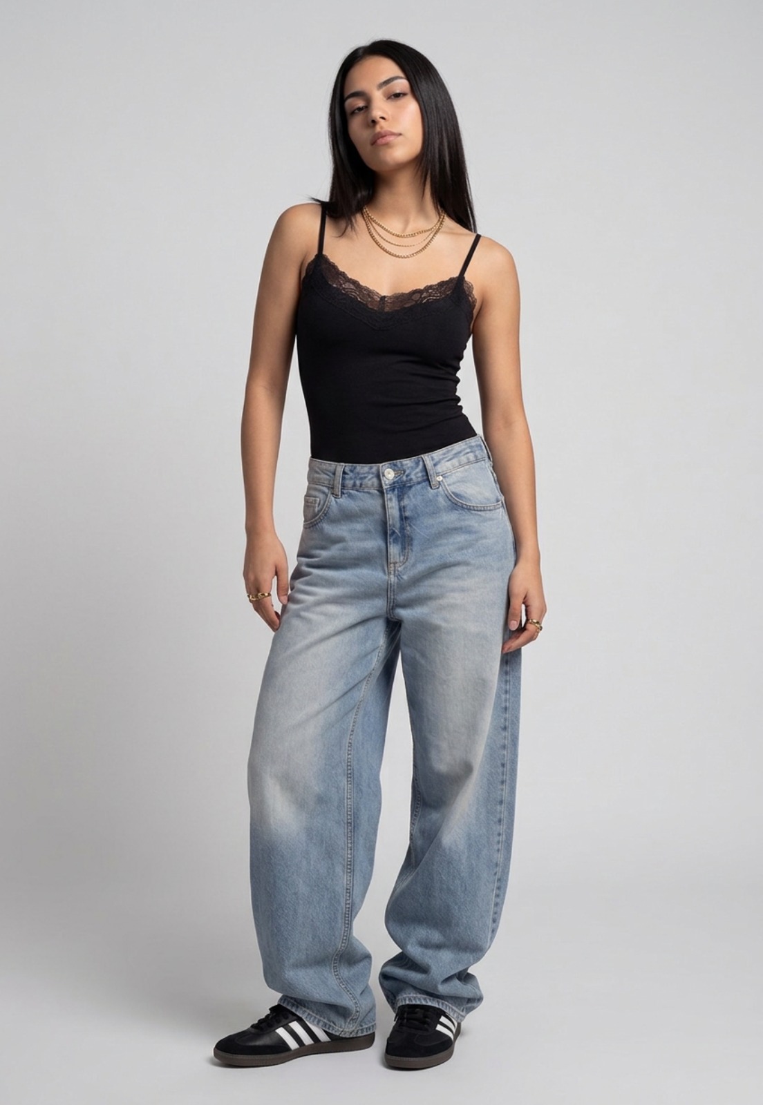 Body Mujer Pabilo Escote Encaje Negro 3
