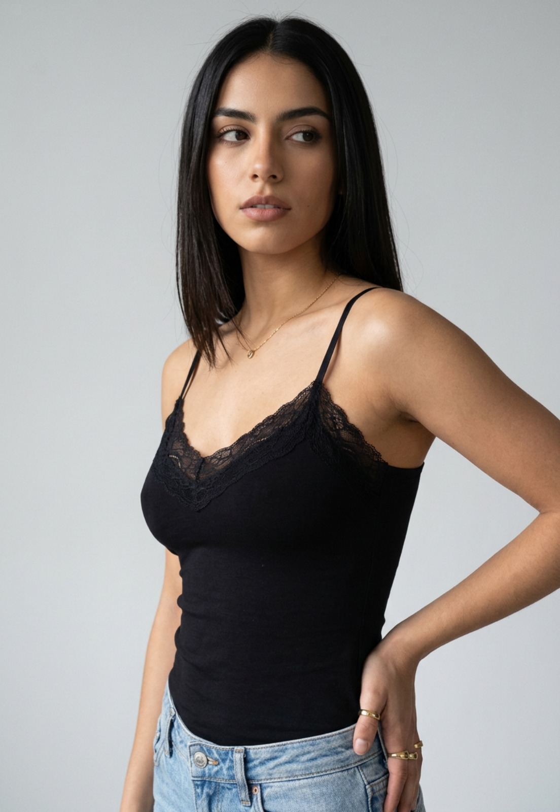 Body Mujer Pabilo Escote Encaje Negro 4