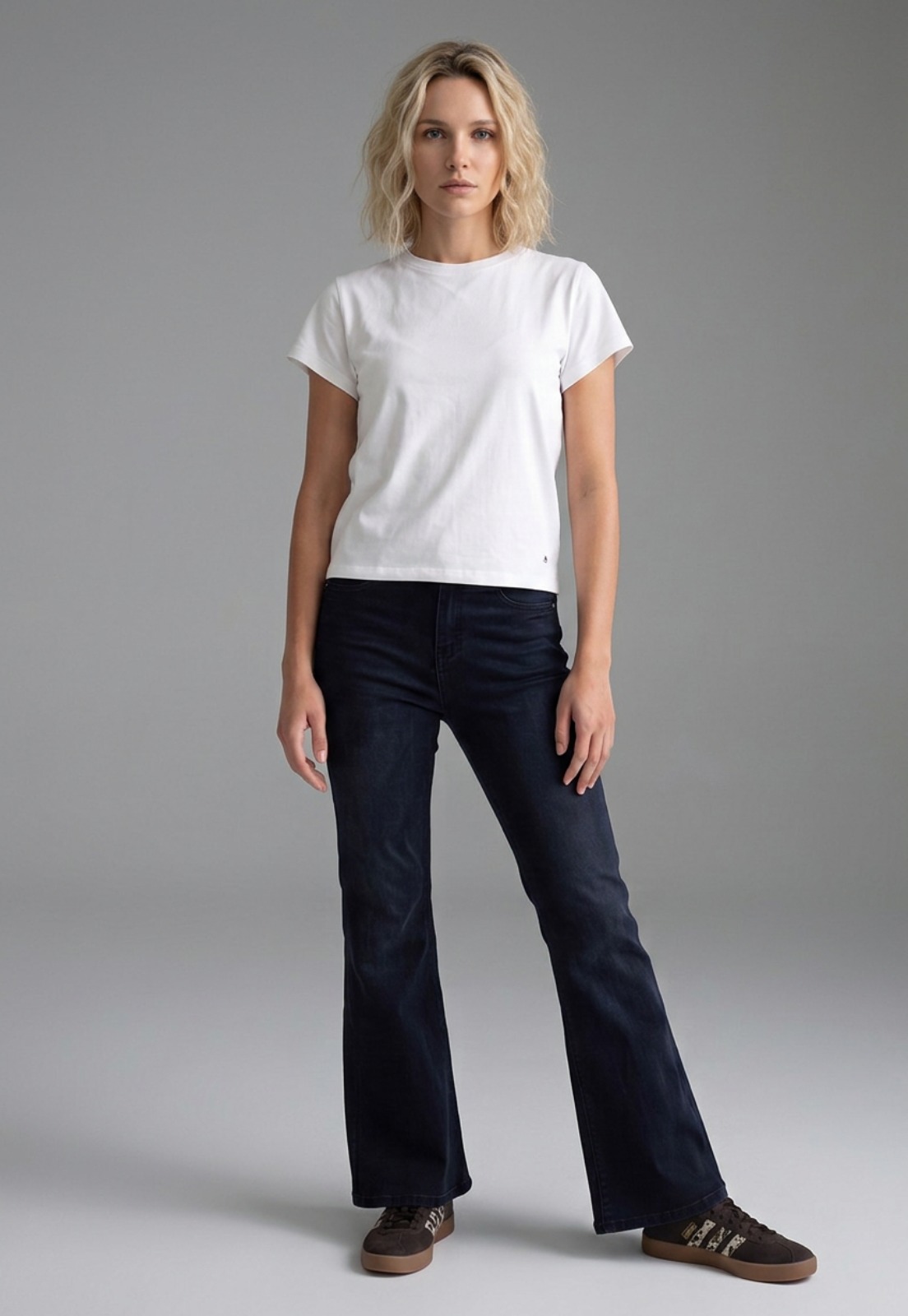 Polera Mujer Basic Cuello Redondo Crudo 3
