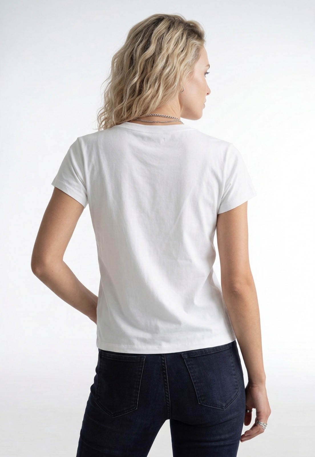 Polera Mujer Basic Cuello Redondo Crudo 2