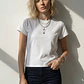 Polera Mujer Basic Cuello Redondo Crudo - Miniatura 4