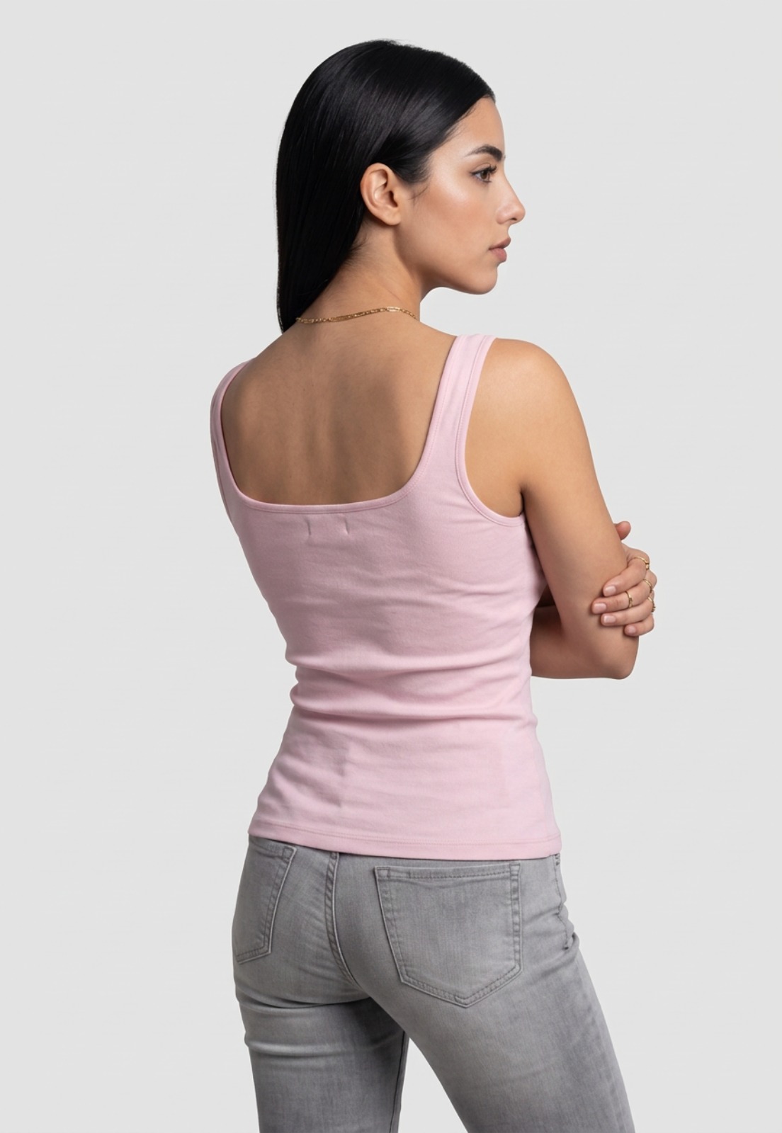 Peto Mujer Escote Cuadrado Rosado 2