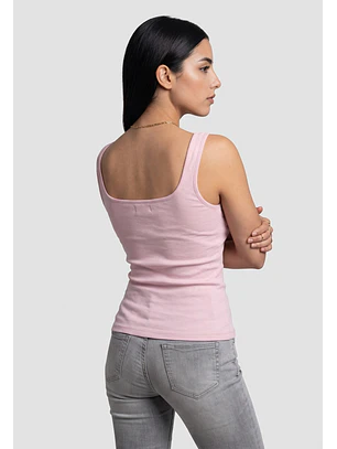 Peto Mujer Escote Cuadrado Rosado