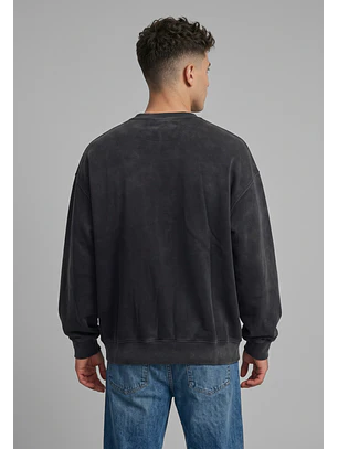 Polerón Hombre Oversize Lavado Negro