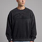 Polerón Hombre Oversize Lavado Negro - Miniatura 1