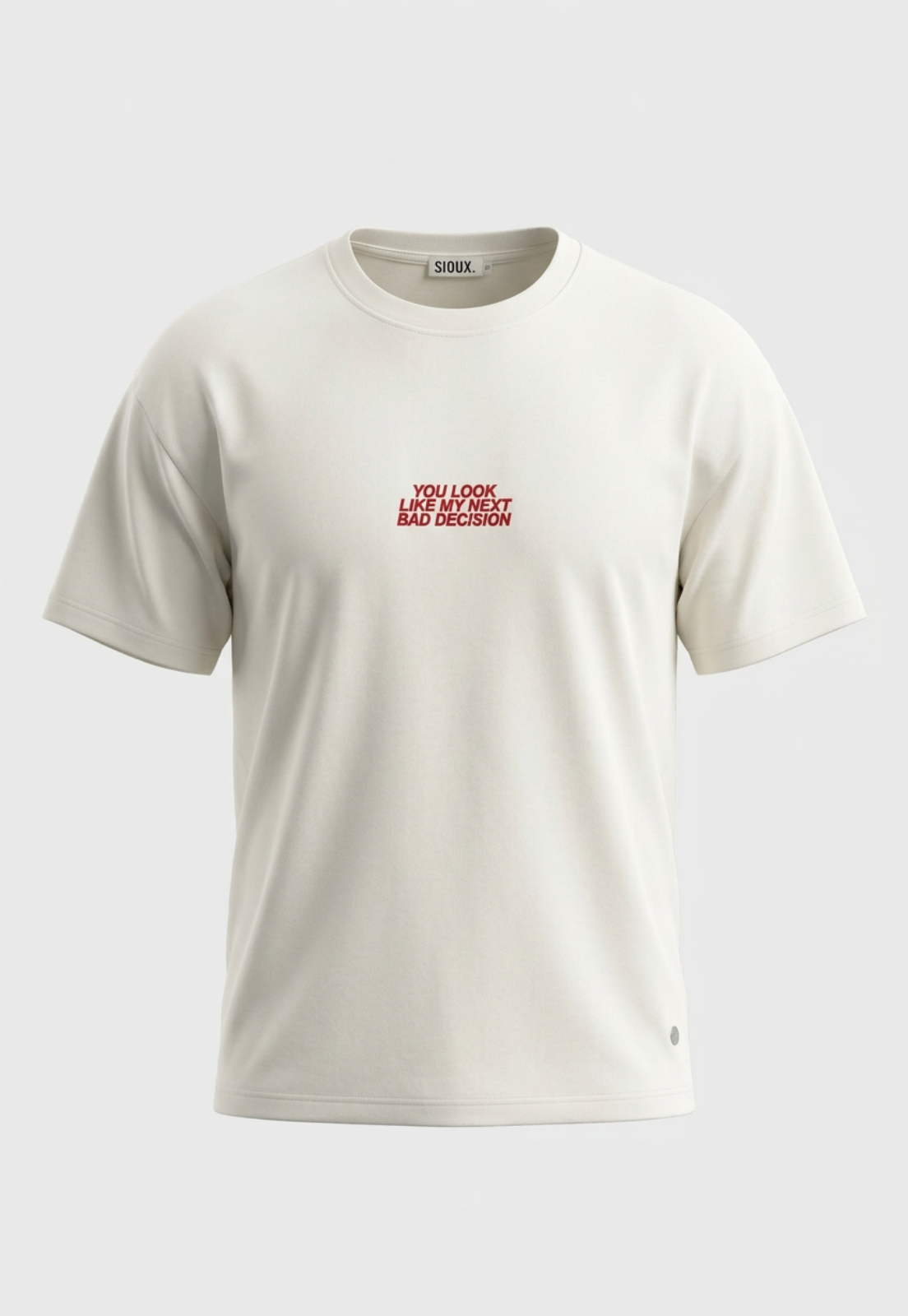 Polera Mujer Loose Gráfico Crudo 1