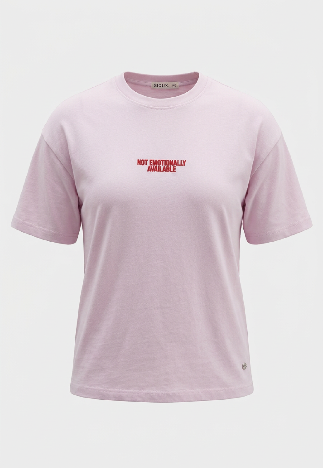 Polera Mujer Loose Gráfico Rosado 1