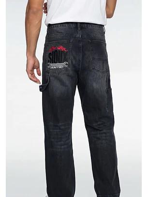 Jeans Hombre Balloon Carpintero Negro
