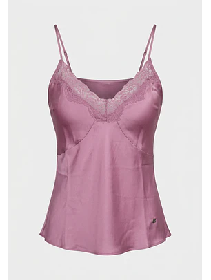Peto Mujer Lencero Encaje Rosado