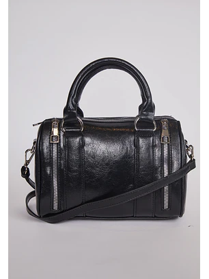Cartera Mujer Crossbody Cierres Negro