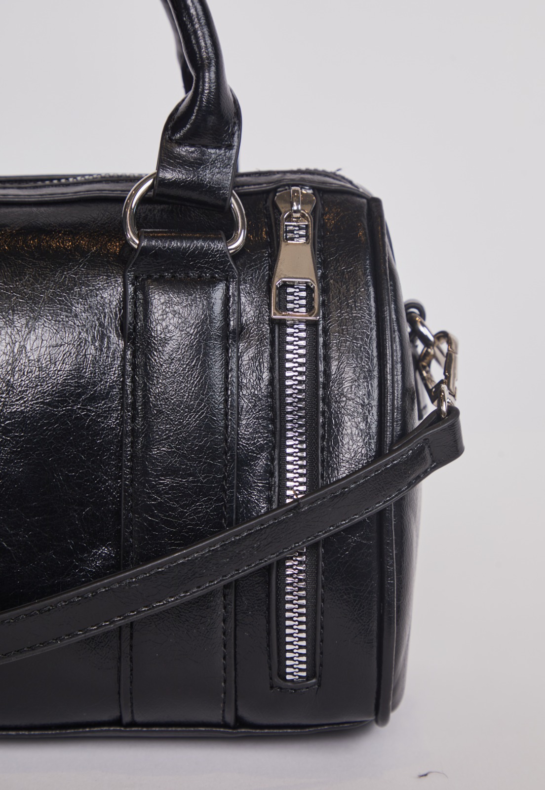 Cartera Mujer Crossbody Cierres Negro 4